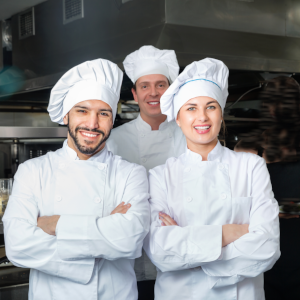 Image of 3 smiling chefs